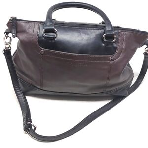 Black and brown leather purse